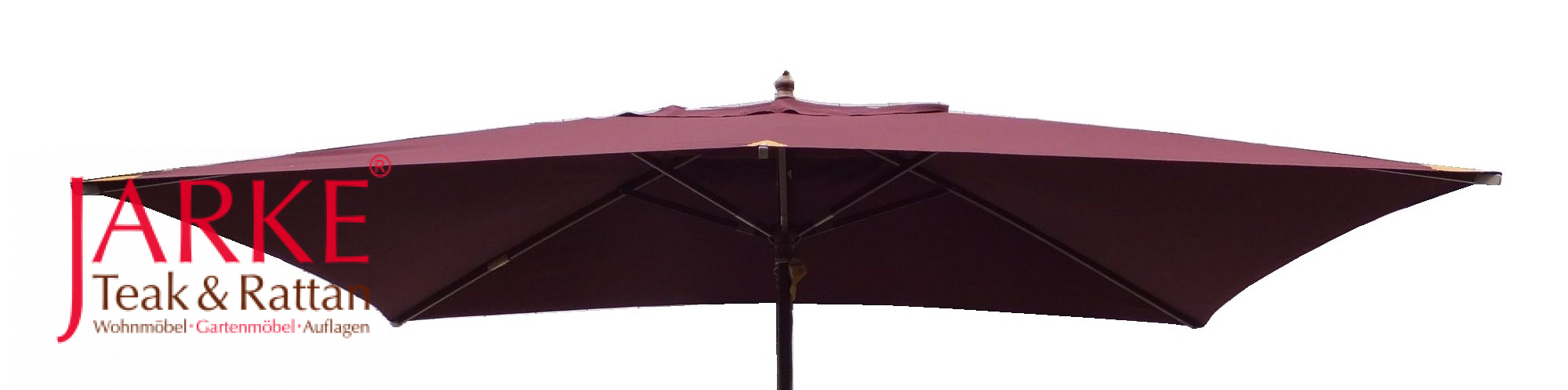 Sonnenschirm 2 x 3 m Bordeaux, Weinrot