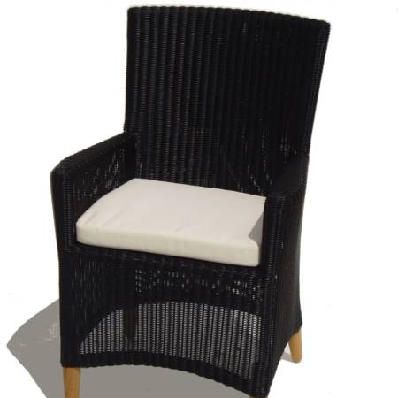 Stuhl "Avery" Anthrazit mit Teakbeinen