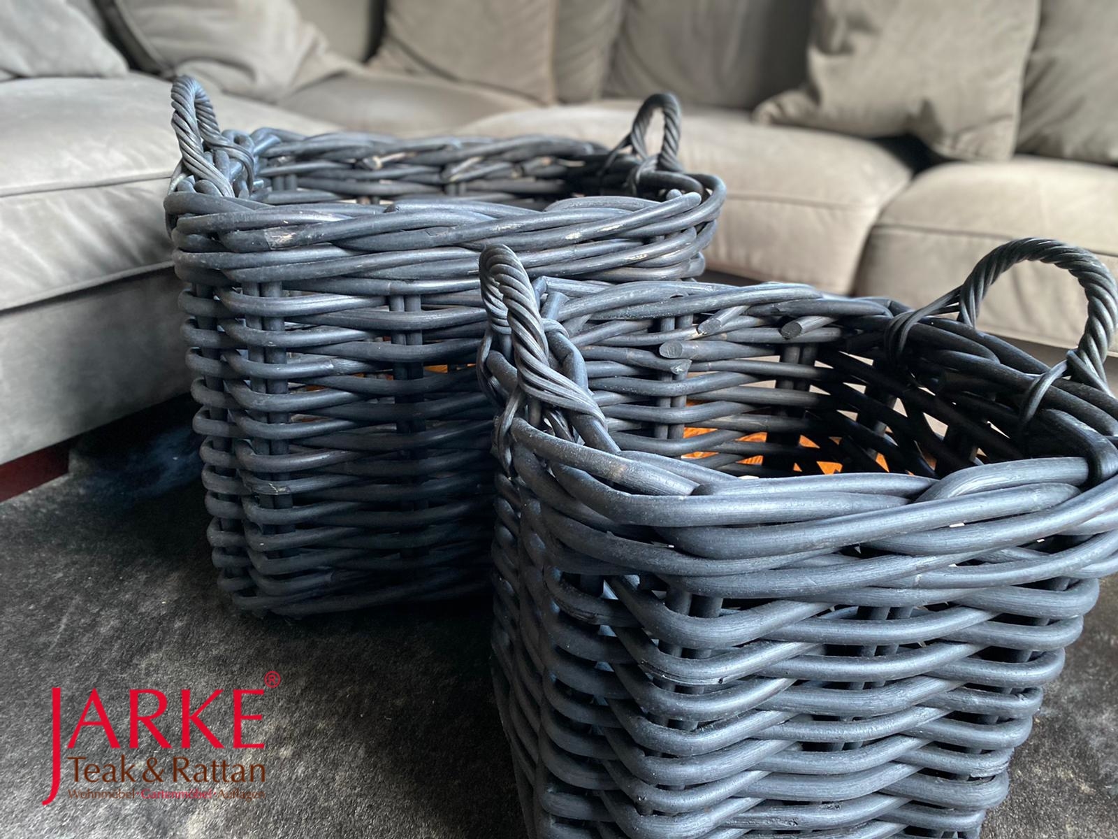 Stylischer Kubu Korb Schwarz