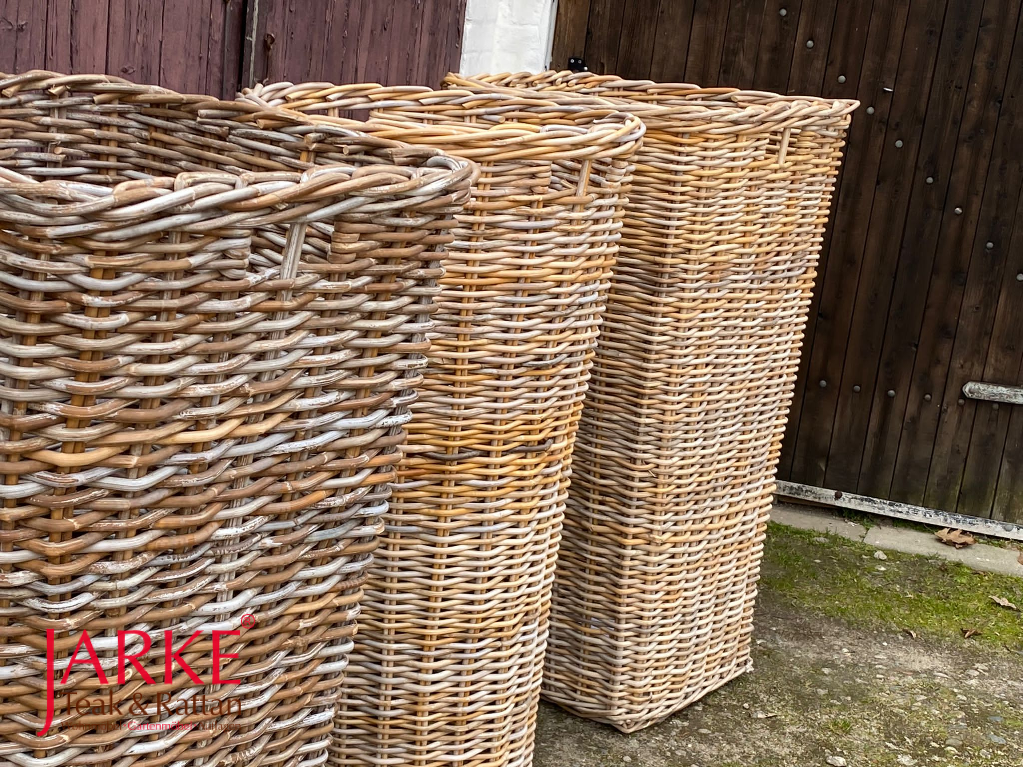 Rattan Korb XL, Höhe 120 cm, rund + eckig
