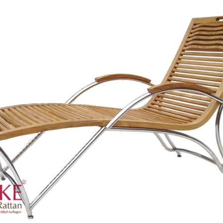 Edelstahl & Teak Liege "Guilia" Limited Edition
