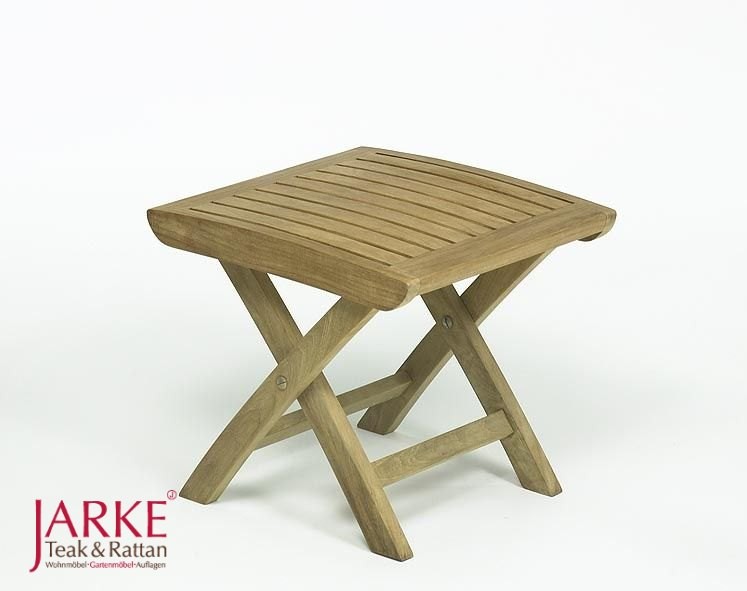 Teak Fußhocker "Angulia" Premium – Bild 5