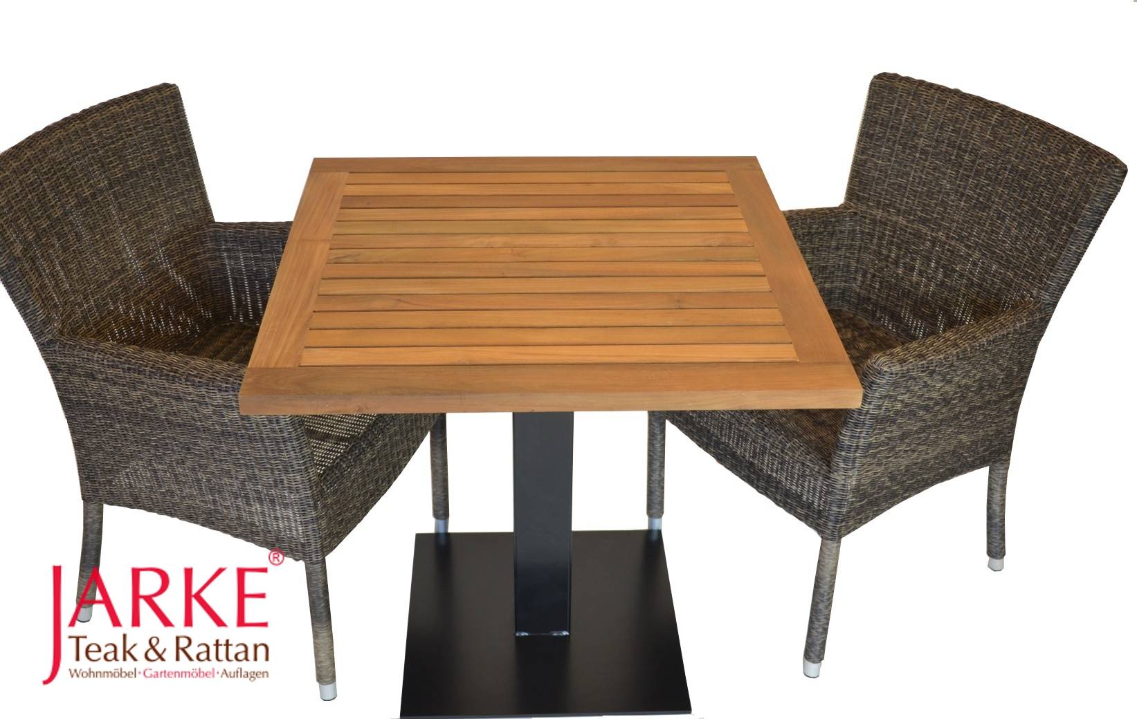 Bistrotisch Teak mit Eisenfuß