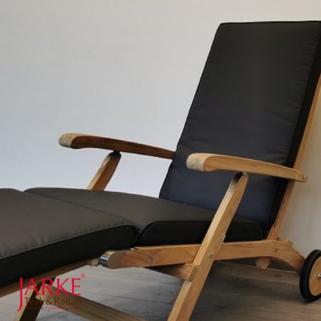 Deckchair Auflage mit Keder Anthrazit/ Characol