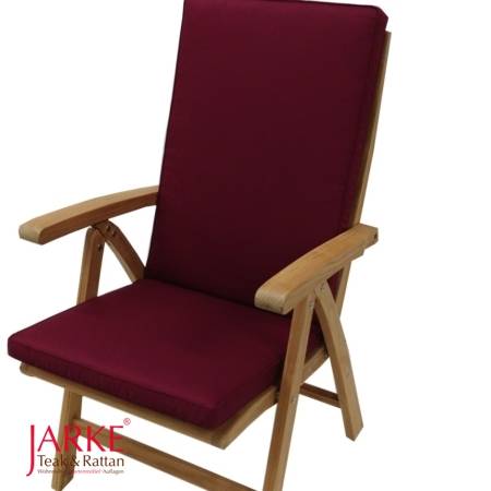 Hochlehner Auflage mit Keder Rot/ Cherry