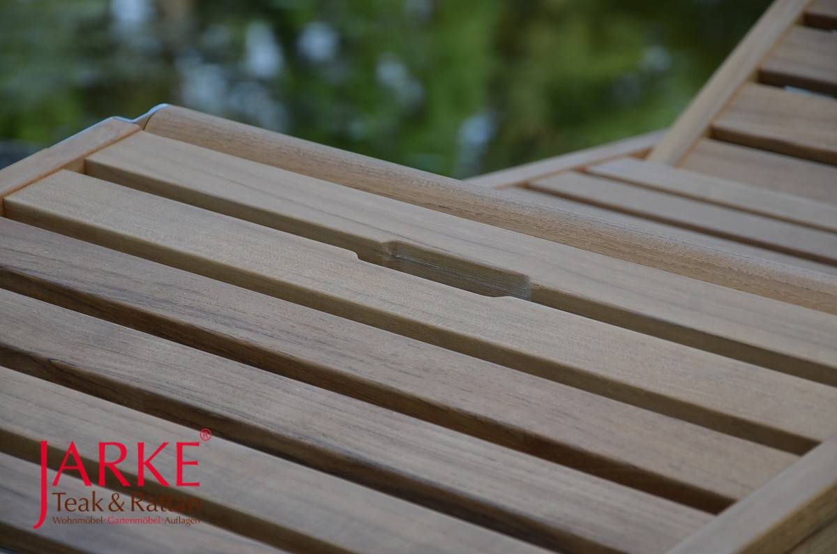Teak Liege Kopf und Fußteil verstellbar