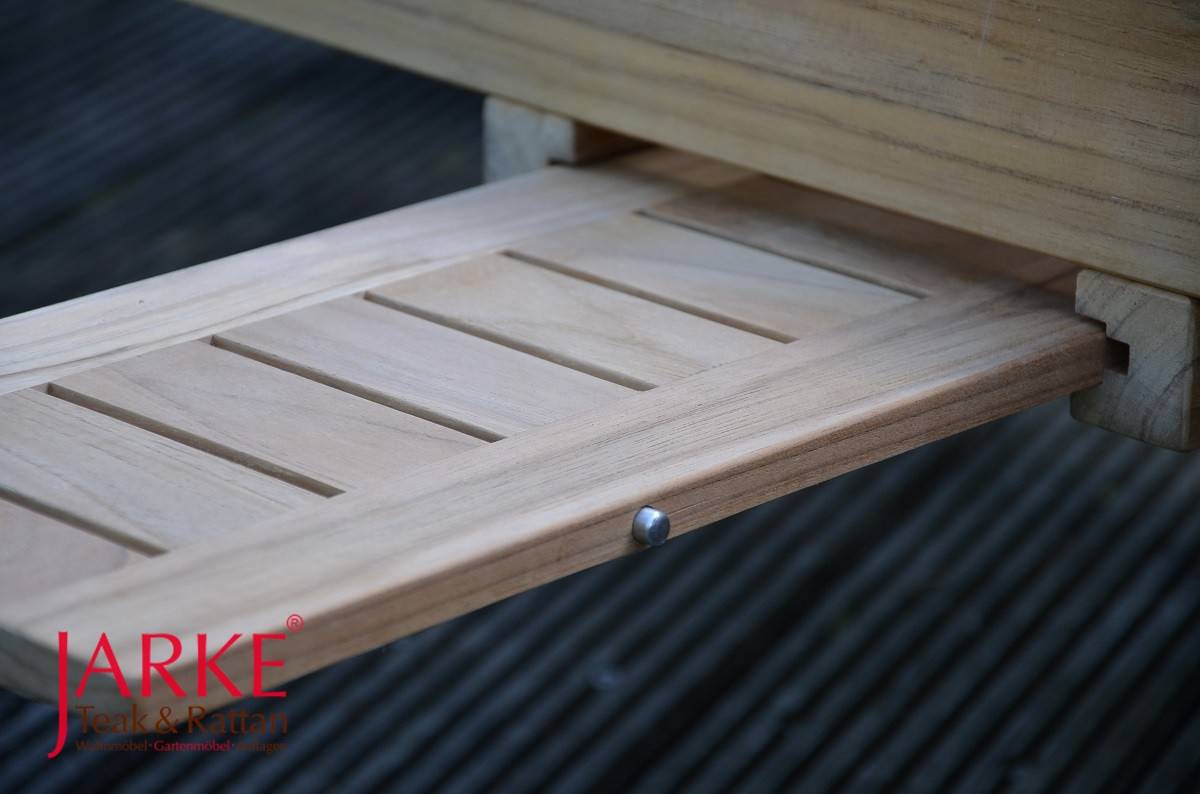 Teak Liege Kopf und Fußteil verstellbar