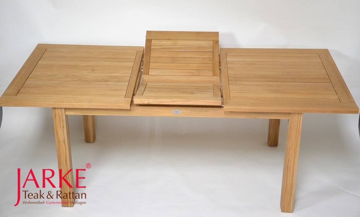 Teak Ausziehtisch eckig