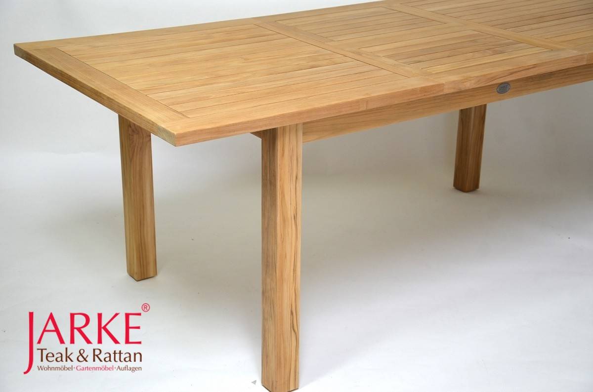 Teak Ausziehtisch eckig