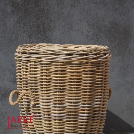 Rattan Wäschekorb mit Deckel