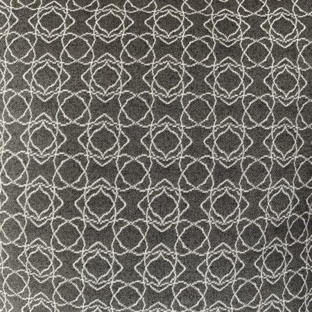 Outdoor Zierkissen mit dekorativen Print in grau/ weiß