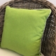 Zierkissen Apfelgrün mit weißem Keder