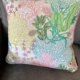 Wendbares Zierkissen "Art Deco" in Pastelltönen, mit tollen Druck