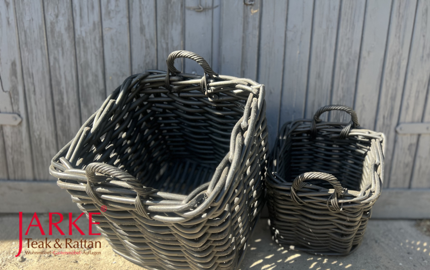 Quadratische Kubu Korb, matt schwarz, 2 Größen