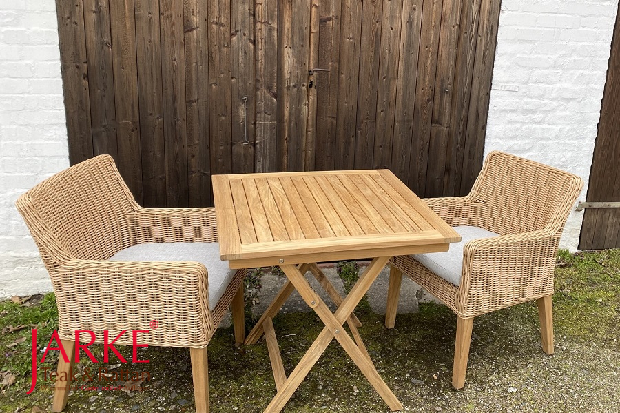 Outdoor Sessel "Palma", mit Teakbeinen in der Farbe beige/sand/Natural Honey