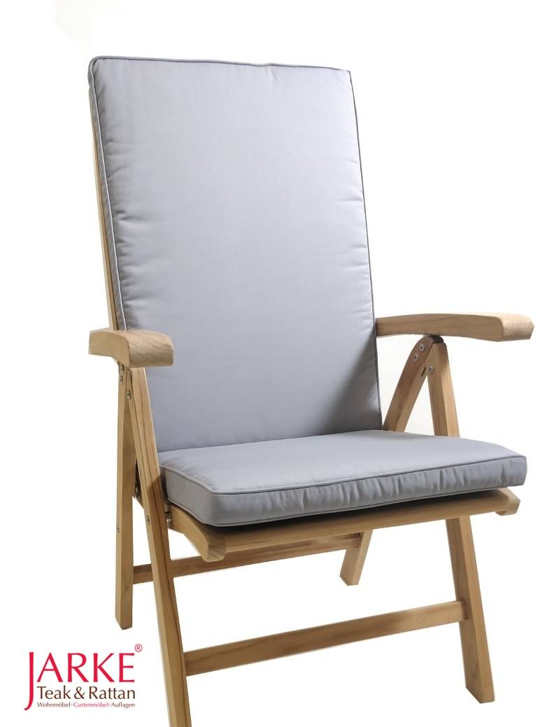 Hochlehner Auflage mi Keder Hellgrau/ Light Grey