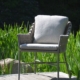 Outdoor Stuhl "Lucca, Taupe, mit Rope-Bespannung, Outdoor-Kissen