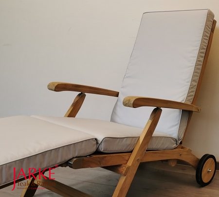 Deckchair Auflage mit Keder, Pastellgrau/ Pale Grey