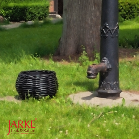 Pflanzenkübel Alicia, matt schwarz lackiert