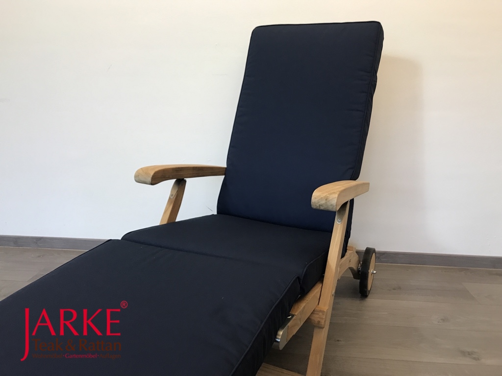 Deckchair Auflage mit Keder Blau/ Sailor Blue