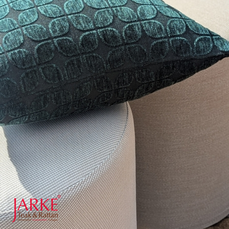 Zierkissen im Webmuster Jaquard Petrol